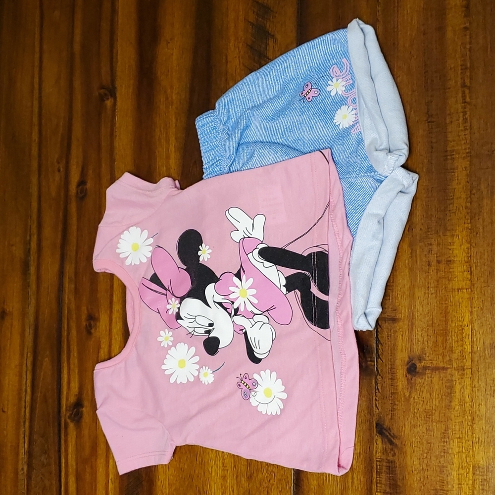 Minnie Mouse Shirt and Shorts Set, size 2T